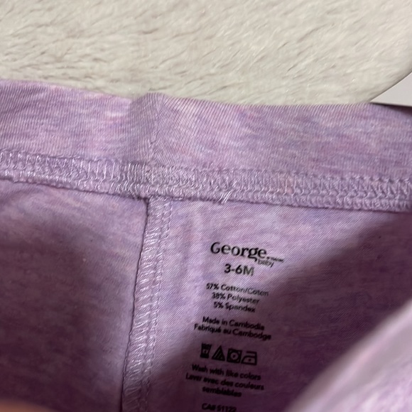 (3 for $10)BNWT George purple leggings - Picture 4 of 4